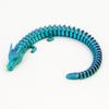 Articulated Rainbow Dragon, 3D Printed Flexible Dragon Toy, Silk PLA Material, Fantasy Desk Toy, 16 Inch view 1