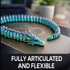 Articulated Rainbow Dragon, 3D Printed Flexible Dragon Toy, Silk PLA Material, Fantasy Desk Toy, 16 Inch view 2