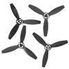 4Pcs RC Airplane Propeller Replacement for Bebop 2 Drone, RC Propeller Accessory, Lightweight Aerodynamic Design with Triangular Blades, Durable Plastic Material for Enhanced Perfo (Black) view 1
