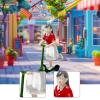 Colaxi 1/64 Small People Figure Mini Architectural Figurine Collectible Resin Street People Figure for Miniature Projects Sand Table, White Skirt Girl view 3