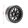 4Pcs RC Car 2.2" Universal Metal Beadlock Wheel Rim Hubs, 1/10 Scale RC Crawler Wheels, High - Grade Durable Alloy Rims with Anti - Abrasion Design for Off - Road Remote Control Ve view 3