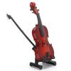 1/6 Violin Model Miniature Doll House Accessory Decoration Ornament Instrument Toy Handmade Wooden Craft for 1/6 Scale Dollhouse Display view 2