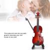1/6 Violin Model Miniature Doll House Accessory Decoration Ornament Instrument Toy Handmade Wooden Craft for 1/6 Scale Dollhouse Display view 3