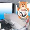 Baby Car Mirror Backseat Safety Rearview Mirror Soft Plush Cute Animal Shape Toy for Infant Toddler Car Safety View 35 x 23 5cm (brown bear mirror) view 2
