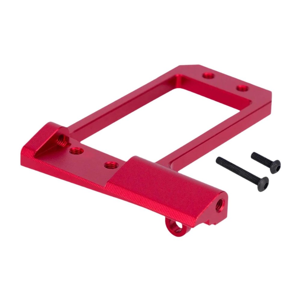 1/10 RC Servo Mount CNC Front Axle Servo Mount, Chassis DIY Controlled Vehicle Parts, Low Center- Red