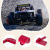 1/10 RC Servo Mount CNC Front Axle Servo Mount, Chassis DIY Controlled Vehicle Parts, Low Center- Red view 3