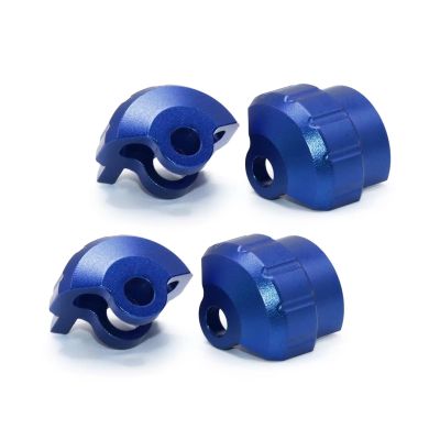 Rc Toys Parts For ARRMA 1/7 1/8 4pcs Metal Shock Cap Protector Absorber Protection Cover AR330492 RC Car Upgrade Parts Accessories(Blue)