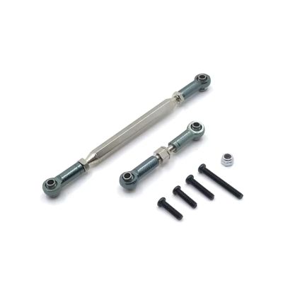 RC Toys Spare Parts For Mang Niu D90 D91 D96 For MN98 99S V1 Remote Control Car Parts Metal Upgrade Steering Gear Pull Rod(Dark Grey)