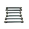 RC Models Parts For MJX 10208 Metal Turnbuckles Pull Rod Link Rod Stee Rod Set 1/10 RC Car Upgrade Parts Accessories(Gray) view 1