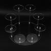 Acrylic Cupcake Stands, Stable Round Anime Figure Doll Platter Display Stand, Multi Layer Cupcake Holder with 8 Small Discs and 8 Acrylic Rods, for Wedding Birthday Party Decoratio (Transparent) view 2