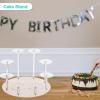 Acrylic Cupcake Stands, Stable Round Anime Figure Doll Platter Display Stand, Multi Layer Cupcake Holder with 8 Small Discs and 8 Acrylic Rods, for Wedding Birthday Party Decoratio (Transparent) view 4