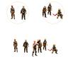 1/64 Firefighter Figures Realistic Diorama Action Figures Tiny People Model for Photography Props Micro Landscapes Diorama, Style C view 4