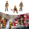 1/64 Firefighter Figures Realistic Diorama Action Figures Tiny People Model for Photography Props Micro Landscapes Diorama, Style A view 2