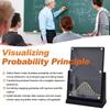 12 * 18cm Desk Galton Board, Galton Board Experiment Model with Bell Curve, Effective Statistical Law Demonstration, Random Distribution, Inspire Curiosity, for Physical School Teaching (White) view 2
