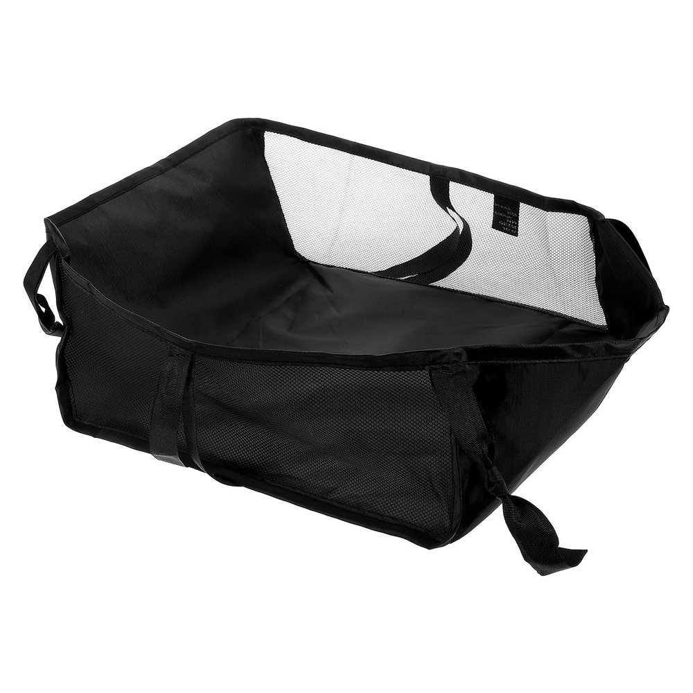 VICASKY Stroller Storage Basket Mesh Organizer Bag for Supplies and Groceries Easy Installation Under Pram Pushchair Versatile Carrying for Outdoor Use Black