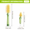 2-Pack Baby Bottle Brush with 360 Silicone Head, Dinosaur-Themed Long & Compact Brushes for Cleaning Bottles, Sippy Cups, and Water Bottles, Green view 4