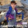 Meet Gladness 793D Printed Dragon Large 3D Dragon-Bigger Fidget Toy Gift for Kids, Boys, Girls & Adults,Cool Giant Crystal 3-D Printed Animals Desk DecorEaster Basket EssentialsRed Blue view 2