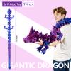 Meet Gladness 793D Printed Dragon Large 3D Dragon-Bigger Fidget Toy Gift for Kids, Boys, Girls & Adults,Cool Giant Crystal 3-D Printed Animals Desk DecorEaster Basket EssentialsRed Blue view 3
