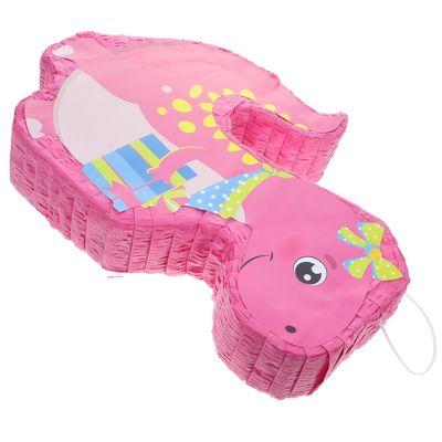 BESPORTBLE Pink Dinosaur Pinata Party Decoration Paper Pinata for Birthday Festival Celebration Game Ornament Fun Photo Booth Prop