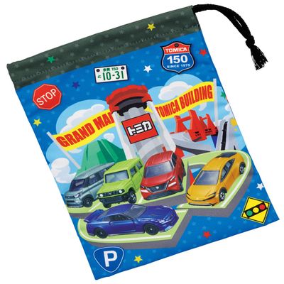 Skater KB63SN-A Children's Cup Bag, Drawstring Bag, Made in Japan, Tomica 26, Boys