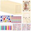 16 Count Photo Frame Craft Set, Unfinished Wooden Frames, Markers and Stickers for 5 X 7 in Pictures, Ideal for Classrooms and Family Fun view 1