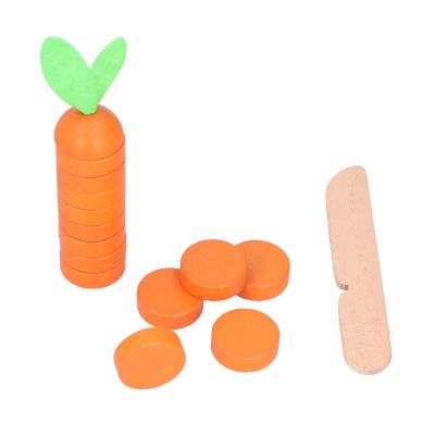 AETHYLC Carrot Blocks Wooden Simulation Radish Building Blocks Early Childhood Education Cognitive Interactive Educational ToysCarrot Diced