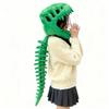3D Plush Dinosaur Skeleton Costume,Green Dinosaur T-Rex Helmet Costume with Spine Extension,Dino Lover Gift Idea (46.4") view 1