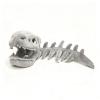 3D Plush Dinosaur Costume,Funny Dinosaur Skeleton T-Rex Helmet Costume Spine Extension,Holiday Dino Gift Idea (Grey,45") view 2