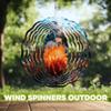 10-Inch Metal Wind Spinner Orange Sea Anemone 3D Marine Life Wind Spinner, Unique Metal Hanging Kinetic Wind Sculpture Ornament Gifts for Women Yard Art Garden Patio Lawn Indoor Outdoor Decor view 4
