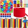 51 Pcs 5-in-1 Outdoor Games Set,Field Day Family Reunion Games Potato Sack Race Bags Tug of War Rope Egg Spoon Race Game 3 Legged Relay Race Giant Tic Tac Toe Game Carnival Lawn Game for Party view 1