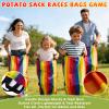 51 Pcs 5-in-1 Outdoor Games Set,Field Day Family Reunion Games Potato Sack Race Bags Tug of War Rope Egg Spoon Race Game 3 Legged Relay Race Giant Tic Tac Toe Game Carnival Lawn Game for Party view 3