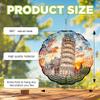 10-Inch Metal Wind Spinner Leaning Tower of Pisa 3D Landscape Wind Spinner, Unique Metal Hanging Kinetic Wind Sculpture Ornament Yard Art Garden Patio Lawn Indoor Outdoor Decor view 3