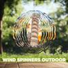 10-Inch Metal Wind Spinner Leaning Tower of Pisa 3D Landscape Wind Spinner, Unique Metal Hanging Kinetic Wind Sculpture Ornament Yard Art Garden Patio Lawn Indoor Outdoor Decor view 4