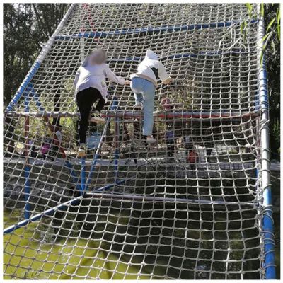 Climbing Cargo Net for Kids & Adults, 1x7m Rope Ladder Net for Treehouses, Jungle Gyms, Indoor & Outdoor Safety Protection, Durable & Versatile Play Equipment