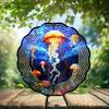 10-Inch Metal Wind Spinner Glowing Jellyfish 3D Marine Life Wind Spinner, Unique Metal Hanging Kinetic Wind Sculpture Ornament Gifts for Women Yard Art Garden Patio Lawn Indoor Outdoor Decor view 2