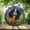 10-Inch Metal Wind Spinner Rocket Launching Upward 3D Landscape Wind Spinner, Unique Metal Hanging Kinetic Wind Sculpture Ornament Yard Art Garden Patio Lawn Indoor Outdoor Decor (1) view 2