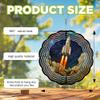 10-Inch Metal Wind Spinner Rocket Launching Upward 3D Landscape Wind Spinner, Unique Metal Hanging Kinetic Wind Sculpture Ornament Yard Art Garden Patio Lawn Indoor Outdoor Decor (1) view 3