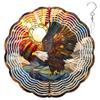 10-Inch Metal Wind Spinner Bald Eagle Flying in Sun 3D Bird Wind Spinner, Unique Metal Hanging Kinetic Wind Sculpture Ornament Gifts for Women Yard Art Garden Patio Lawn Indoor Outdoor Decor view 1