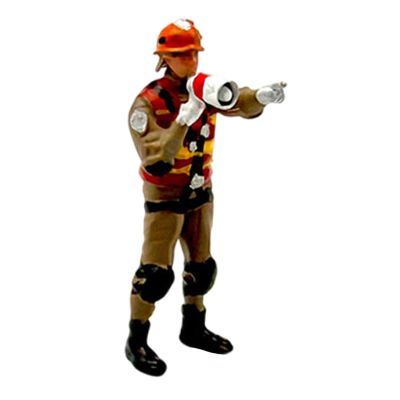 DYNWAVE 1/64 Firefighter Figures Realistic Mini, Tiny People Model for Miniature Scene Layout Accessories Decor, Calling Out