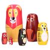 Odorkle Cute Animals Nesting Dolls Kit 6Pcs Wooden Cartoon Decoration and Toy with 6 Different Patterns Great Children's Festival Gifts for Halloween Birthday Christmas view 1