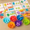 2026 Upgraded Arithmetic Math Toy Set, Educational Early Education Bead Wooden Digital Learning with Beads Number Blocks, Daily Number Match with Beads, Chopsticks & Spoons for Home & Classroom (#1) view 2