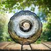 10-Inch Metal Wind Spinner Swirling Coffee Vortex 3D Wind Spinner, Unique Metal Hanging Kinetic Wind Sculpture Ornament Gifts for Women Yard Art Garden Patio Lawn Indoor Outdoor Decor view 2