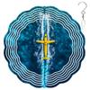 10-Inch Metal Wind Spinner Propeller Plane Upon Ocean 3D Landscape Wind Spinner, Unique Metal Hanging Kinetic Wind Sculpture Ornament Yard Art Garden Patio Lawn Indoor Outdoor Decor (2) view 1