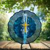 10-Inch Metal Wind Spinner Propeller Plane Upon Ocean 3D Landscape Wind Spinner, Unique Metal Hanging Kinetic Wind Sculpture Ornament Yard Art Garden Patio Lawn Indoor Outdoor Decor (2) view 2