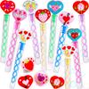 24 Packs Mini Bulk Heart Valentine's Day Theme Bubble Wands for School Classroom Party Supplies view 1