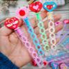 24 Packs Mini Bulk Heart Valentine's Day Theme Bubble Wands for School Classroom Party Supplies view 2