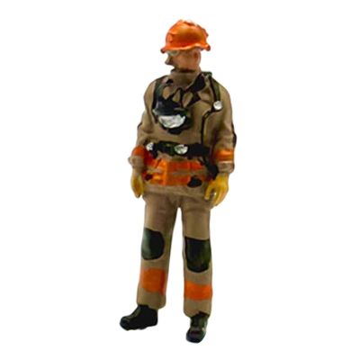 DYNWAVE 1/64 Firefighter Figures Realistic Mini, Tiny People Model for Miniature Scene Layout Accessories Decor, Side Profile