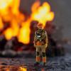 DYNWAVE 1/64 Firefighter Figures Realistic Mini, Tiny People Model for Miniature Scene Layout Accessories Decor, Side Profile view 2