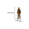DYNWAVE 1/64 Firefighter Figures Realistic Mini, Tiny People Model for Miniature Scene Layout Accessories Decor, Side Profile view 4