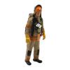 DYNWAVE 1/64 Firefighter Figures Realistic Mini, Tiny People Model for Miniature Scene Layout Accessories Decor, Blue Hat view 1